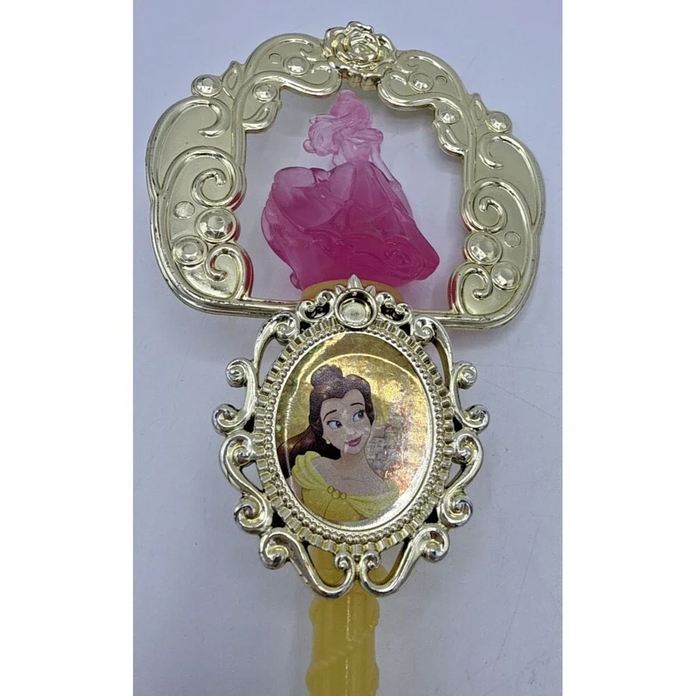 3 Disney Princess Ariel Belle Aurora Pretend Play Costume Scepter Wand 12” Turns